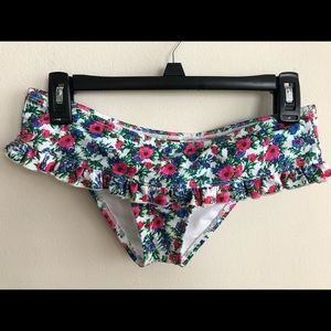 Guess Floral Ruffle Skirt Bikini Bottoms